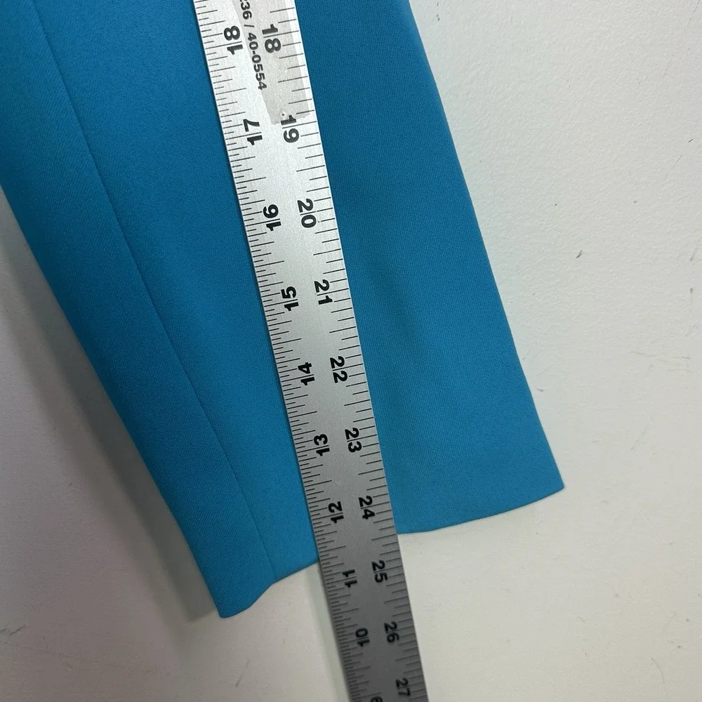 Skies Are Blue Womens Lightweight Blazer Notch Lapel Pockets Blue Medium Office - Picture 9 of 11